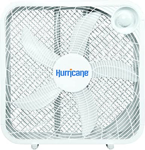 Hurricane HGC736501 Floor Fan-20 Inch, Classic Series, 3 Energy Efficient Speed Settings Compact Design, Lightweight-ETL Listed, 20" Box, White